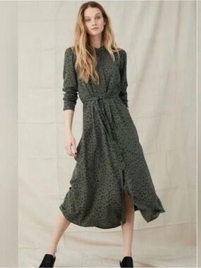 slim fit dress slacks Cloth & stone chambray cut out dress main image 0